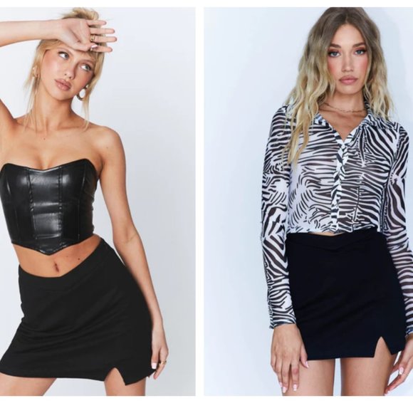 Princess Polly Dresses & Skirts - Princess Polly Ravyn Skort in Black